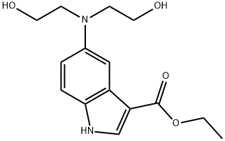 Ethyl 5-(bis(2-hydroxyethyl)amino)-1H-indole-3-carboxylate 구조식 이미지