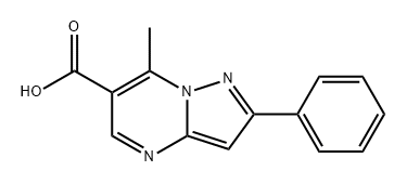 Pyrazolo[1,5-a]pyrimidine-6-carboxylic acid, 7-methyl-2-phenyl- Structure