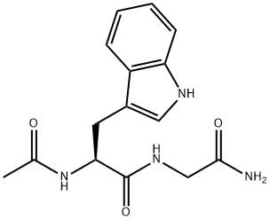 Glycinamide, N-acetyl-L-tryptophyl- (9CI) Structure