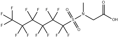 Glycine, N-methyl-N-[(1,1,2,2,3,3,4,4,5,5,6,6,6-tridecafluorohexyl)sulfonyl]- Structure