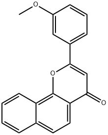 4H-Naphtho[1,2-b]pyran-4-one, 2-(3-methoxyphenyl)- Structure