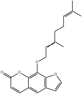 7H-Furo[3,2-g][1]benzopyran-7-one, 9-[(3,7-dimethyl-2,6-octadien-1-yl)oxy]- Structure