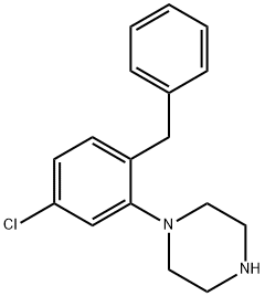 Piperazine, 1-[5-chloro-2-(phenylmethyl)phenyl]- Structure