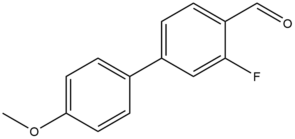3-Fluoro-4'-methoxy[1,1'-biphenyl]-4-carboxaldehyde Structure