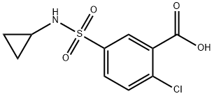 Benzoic acid, 2-chloro-5-[(cyclopropylamino)sulfonyl]- Structure