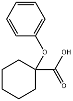 Cyclohexanecarboxylic acid, 1-phenoxy- Structure