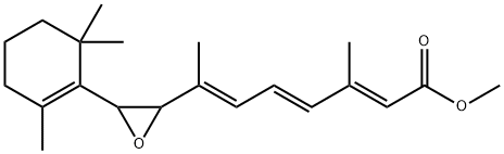 2,4,6-Octatrienoic acid, 3-methyl-7-[3-(2,6,6-trimethyl-1-cyclohexen-1-yl)-2-oxiranyl]-, methyl ester, (2E,4E,6E)- Structure