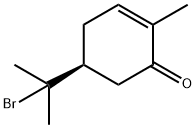 2-Cyclohexen-1-one, 5-(1-bromo-1-methylethyl)-2-methyl-, (S)- (9CI) 구조식 이미지