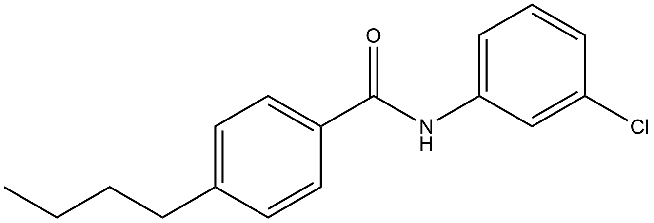 4-Butyl-N-(3-chlorophenyl)benzamide 구조식 이미지