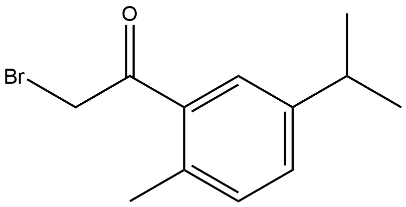 2-Bromo-1-[2-methyl-5-(1-methylethyl)phenyl]ethanone Structure