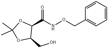 1,3-Dioxolane-4-carboxamide, 5-(hydroxymethyl)-2,2-dimethyl-N-(phenylmethoxy)-, (4R,5R)- Structure