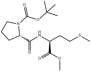 L-Methionine, 1-[(1,1-dimethylethoxy)carbonyl]-L-prolyl-, methyl ester (9CI) 구조식 이미지