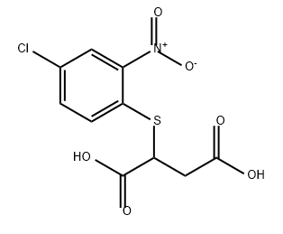 Butanedioic acid, 2-[(4-chloro-2-nitrophenyl)thio]- Structure