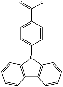 Benzoic acid, 4-(9H-carbazol-9-yl)- Structure
