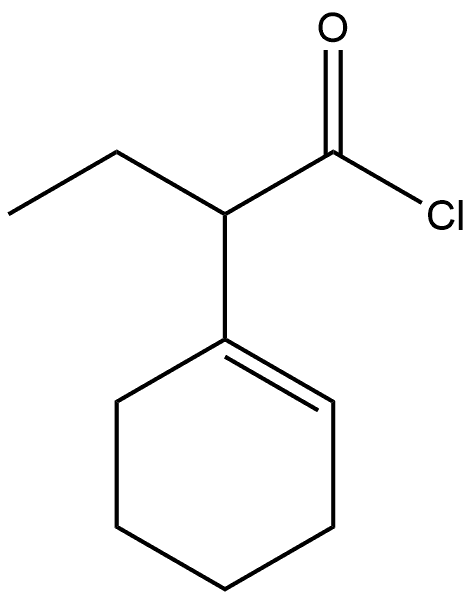 1-Cyclohexene-1-acetyl chloride, α-ethyl- 구조식 이미지