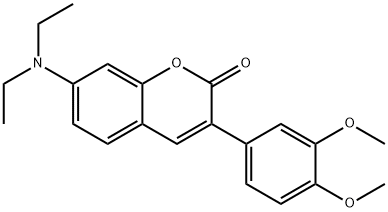 2H-1-Benzopyran-2-one, 7-(diethylamino)-3-(3,4-dimethoxyphenyl)- Structure