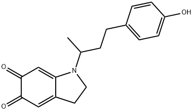 1H-Indole-5,6-dione, 2,3-dihydro-1-[3-(4-hydroxyphenyl)-1-methylpropyl]- Structure