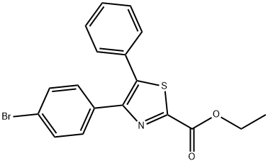 2-Thiazolecarboxylic acid, 4-(4-bromophenyl)-5-phenyl-, ethyl ester Structure