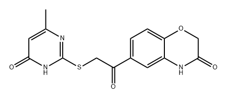 2H-1,4-Benzoxazin-3(4H)-one, 6-[2-[(1,6-dihydro-4-methyl-6-oxo-2-pyrimidinyl)thio]acetyl]- Structure