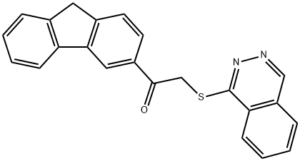 Ethanone, 1-(9H-fluoren-3-yl)-2-(1-phthalazinylthio)- 구조식 이미지