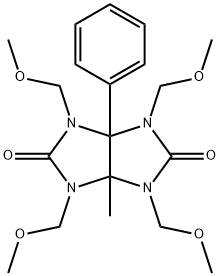 Imidazo[4,5-d]imidazole-2,5(1H,3H)-dione, tetrahydro-1,3,4,6-tetrakis(methoxymethyl)-3a-methyl-6a-phenyl- 구조식 이미지