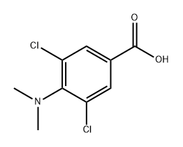 Benzoic acid, 3,5-dichloro-4-(dimethylamino)- Structure