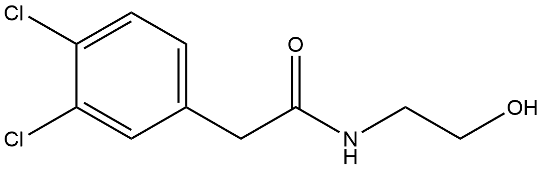 3,4-Dichloro-N-(2-hydroxyethyl)benzeneacetamide Structure