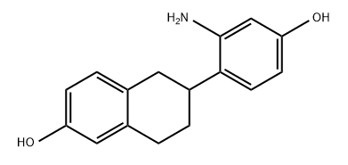 2-Naphthalenol, 6-(2-amino-4-hydroxyphenyl)-5,6,7,8-tetrahydro- Structure