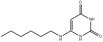 2,4(1H,3H)-Pyrimidinedione, 6-(hexylamino)- Structure