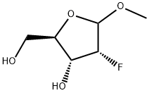 D-Ribofuranoside, methyl 2-deoxy-2-fluoro- Structure