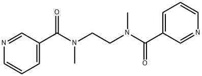 3-Pyridinecarboxamide, N,N'-1,2-ethanediylbis[N-methyl- 구조식 이미지