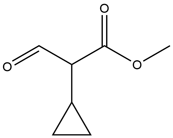 Cyclopropaneacetic acid, α-formyl-, methyl ester Structure