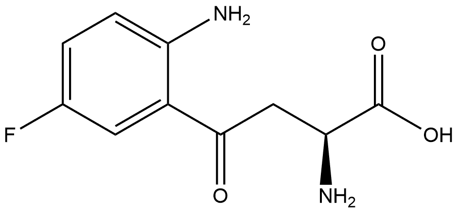 Benzenebutanoic acid, α,2-diamino-5-fluoro-γ-oxo-, (αS)- 구조식 이미지