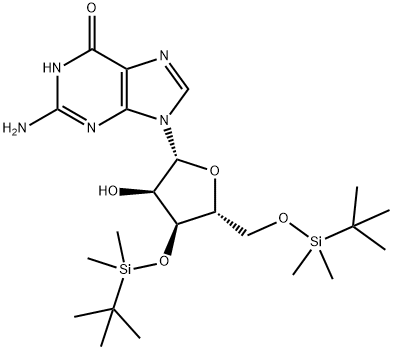 3',5'-di-O-(tert-butyldimethylsilyl)guanosine Structure