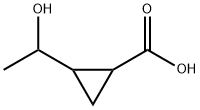 Cyclopropanecarboxylic acid, 2-(1-hydroxyethyl)- Structure