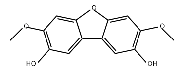 2,8-Dibenzofurandiol, 3,7-dimethoxy- 구조식 이미지