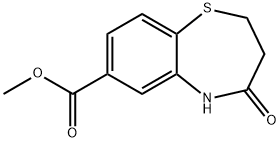 1,5-Benzothiazepine-7-carboxylic acid, 2,3,4,5-tetrahydro-4-oxo-, methyl ester Structure