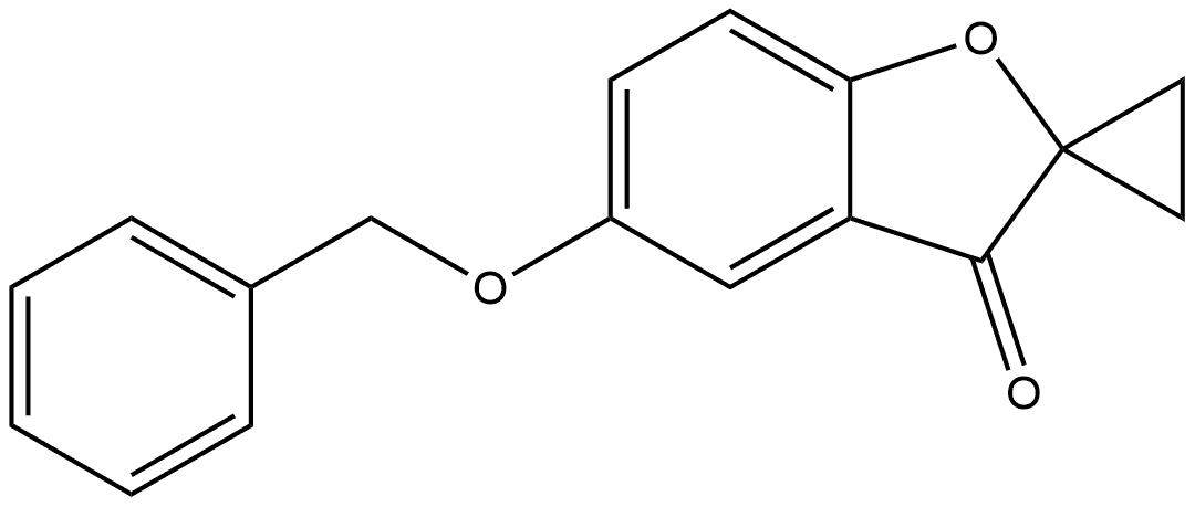 Spiro[benzofuran-2(3H),1'-cyclopropan]-3-one, 5-(phenylmethoxy)- Structure