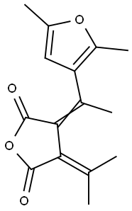 TRANS-2-(1-(2,5-DIMETHYL-3-FURANYL)ETHYLIDENE)-3-(1-METHYL- ETHYLIDENE)SUCCINIC ANHYDRIDE) 구조식 이미지