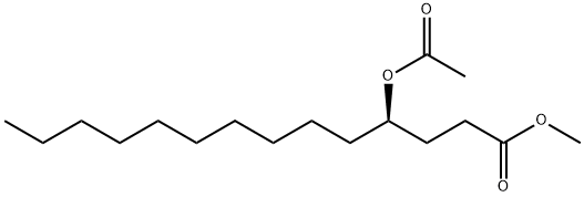 Tetradecanoic acid, 4-(acetyloxy)-, methyl ester, (4R)- Structure