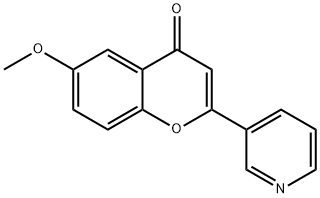 6-Methoxy-2-(pyridin-3-yl)-4H-chromen-4-one 구조식 이미지