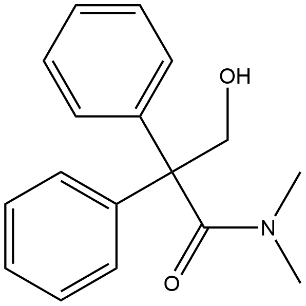Benzeneacetamide, α-(hydroxymethyl)-N,N-dimethyl-α-phenyl- Structure