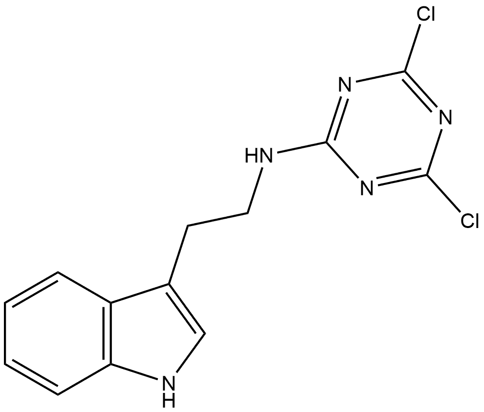 N-(4,6-Dichloro-1,3,5-triazin-2-yl)-1H-indole-3-ethanamine Structure