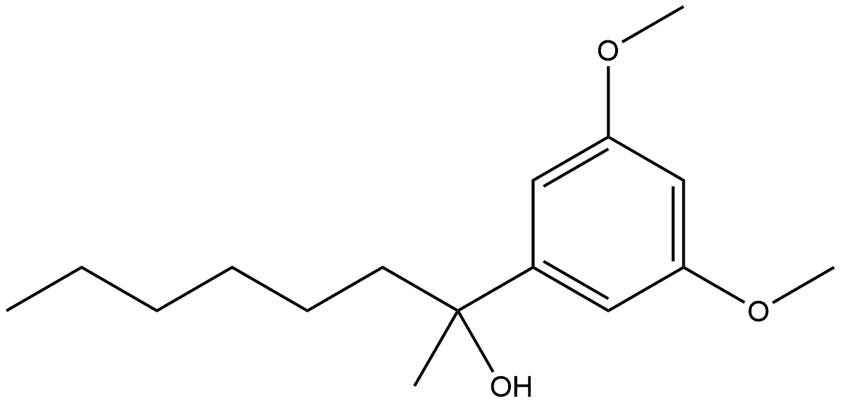 α-Hexyl-3,5-dimethoxy-α-methylbenzenemethanol 구조식 이미지