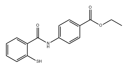 Benzoic acid, 4-[(2-mercaptobenzoyl)amino]-, ethyl ester 구조식 이미지