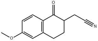 2-Naphthaleneacetonitrile, 1,2,3,4-tetrahydro-6-methoxy-1-oxo- Structure