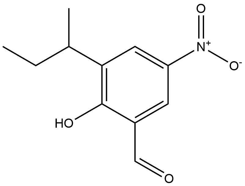 3-(sec-butyl)-2-hydroxy-5-nitrobenzaldehyde Structure