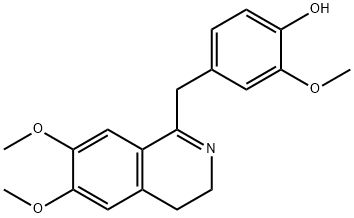 4-[(3,4-Dihydro-6,7-dimethoxy-1-isoquinolinyl)methyl]-2-methoxyphenol Structure