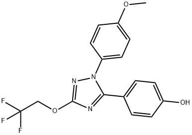 Phenol, 4-[1-(4-methoxyphenyl)-3-(2,2,2-trifluoroethoxy)-1H-1,2,4-triazol-5-yl]- Structure