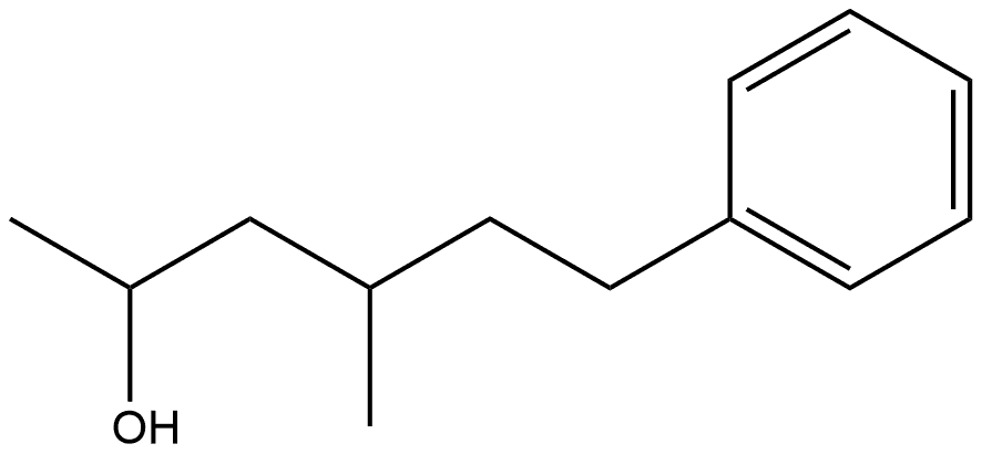 Benzenepentanol, α,γ-dimethyl- Structure